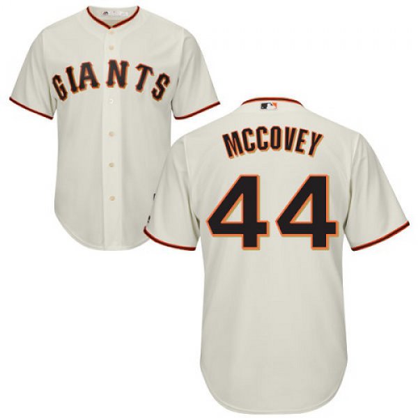 Giants #44 Willie McCovey Cream Cool Base Stitched Youth Baseball Jersey