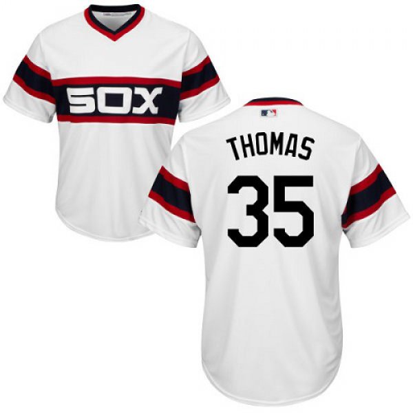 White Sox #35 Frank Thomas White Alternate Home Cool Base Stitched Youth Baseball Jersey