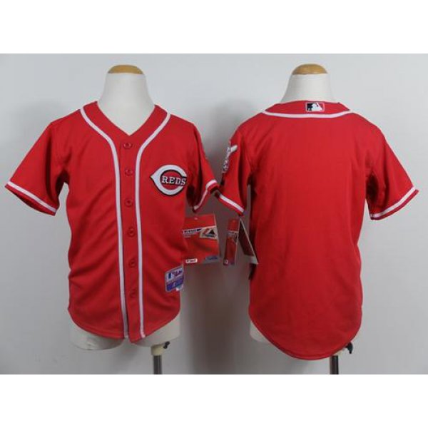 Reds Blank Red Cool Base Stitched Youth Baseball Jersey$20.99