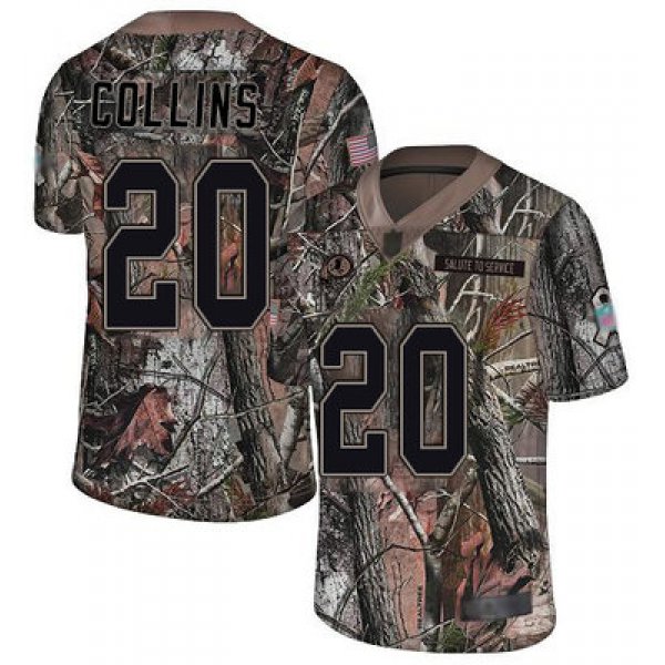 Redskins #20 Landon Collins Camo Youth Stitched Football Limited Rush Realtree Jersey