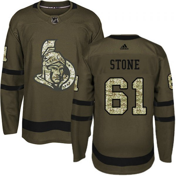 Kid Adidas Senators 61 Mark Stone Green Salute to Service Stitched NHL Jersey