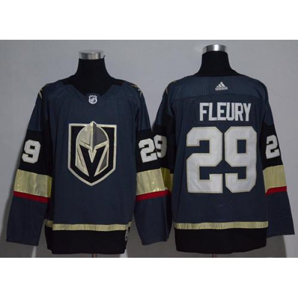 Youth Adidas Vegas Golden Knights #29 Marc-Andre Fleury Grey Home Authentic Stitched NHL Jersey