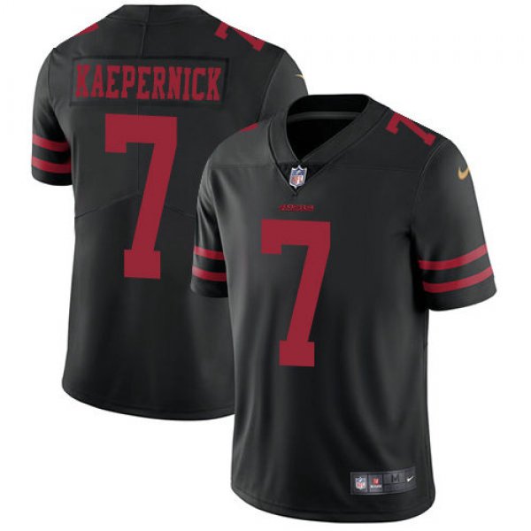 Kids Nike 49ers 7 Colin Kaepernick Black Alternate Stitched NFL Vapor Untouchable Limited Jersey