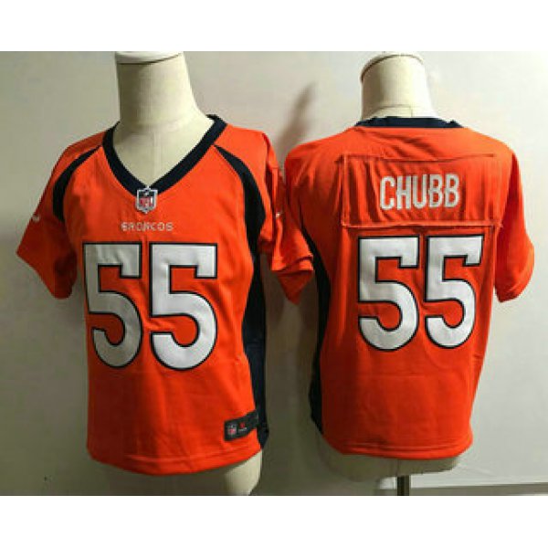 Toddler Denver Broncos #55 Bradley Chubb Orange Team Color Stitched NFL Nike Game Jersey