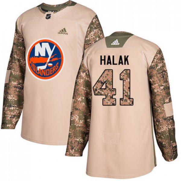 Adidas New York Islanders #41 Jaroslav Halak Camo Authentic 2017 Veterans Day Stitched Youth NHL Jersey