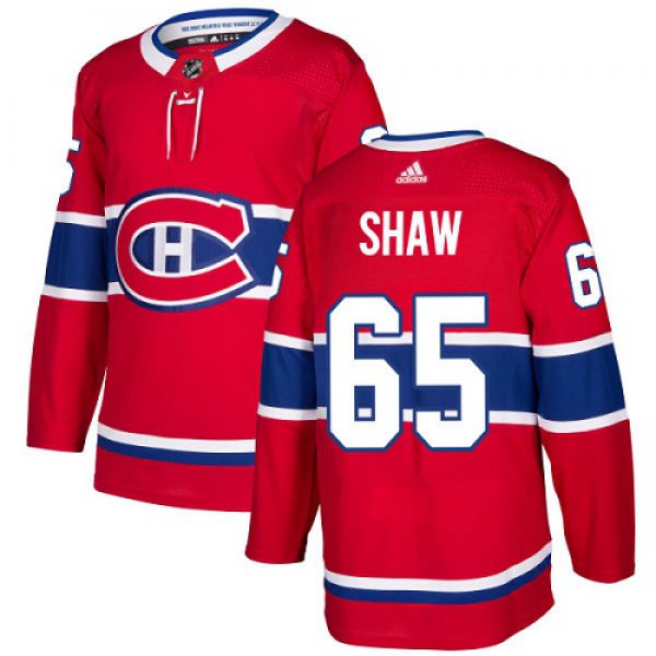 Adidas Montreal Canadiens #65 Andrew Shaw Red Home Authentic Stitched Youth NHL Jersey