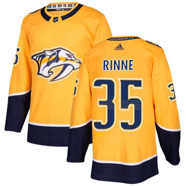 Adidas Nashville Predators #35 Pekka Rinne Yellow Home Authentic Stitched Youth NHL Jersey
