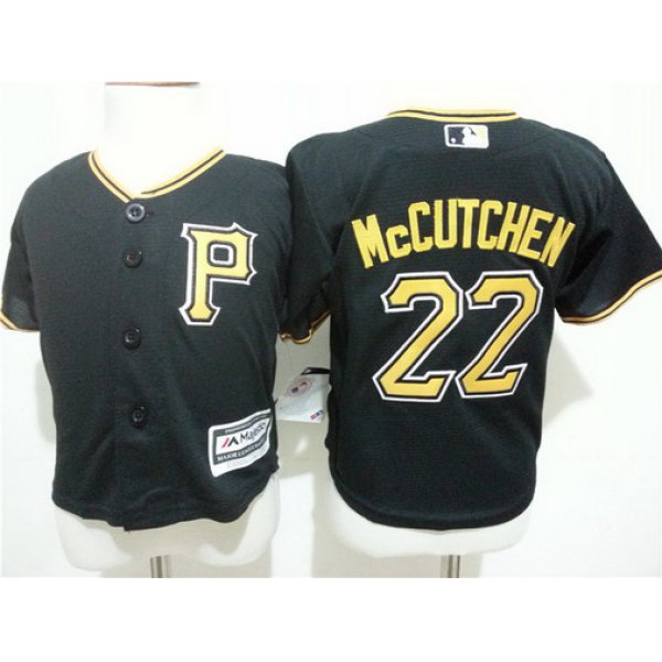 Toddler Pittsburgh Pirates #22 Andrew McCutchen Alternate Black MLB Majestic Baseball Jersey