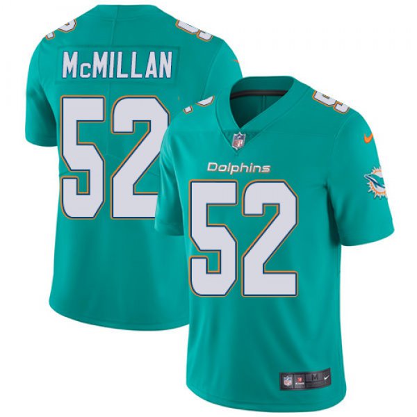 Youth Nike Dolphins #52 Raekwon McMillan Aqua Green Team Color Stitched NFL Vapor Untouchable Limited Jersey