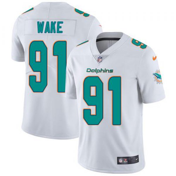 Youth Nike Dolphins #91 Cameron Wake White Stitched NFL Vapor Untouchable Limited Jersey