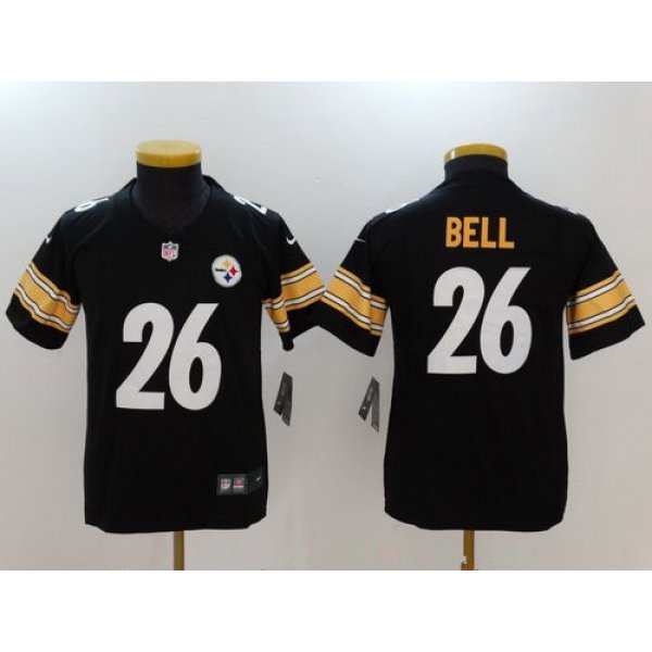 Youth Pittsburgh Steelers #26 Le'Veon Bell Black 2017 Vapor Untouchable Stitched NFL Nike Limited Jersey