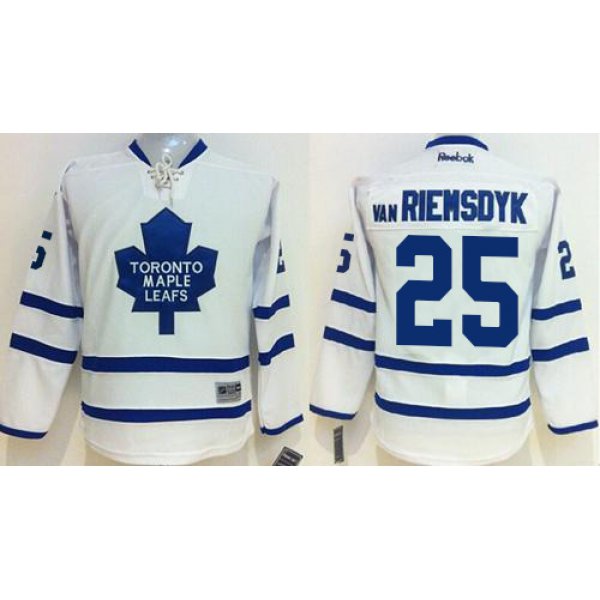 Maple Leafs #25 James Van Riemsdyk White Stitched Youth NHL Jersey