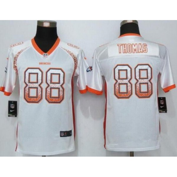Youth Denver Broncos #88 Demaryius Thomas White Drift Fashion Stitched Nike NFL Football Jersey