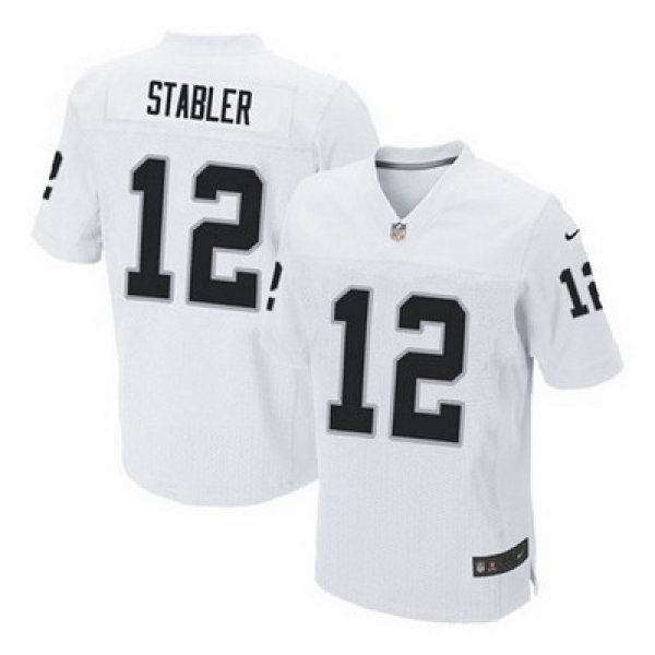 Youth Oakland Raiders #12 Ken Stabler Nike White Game Jersey