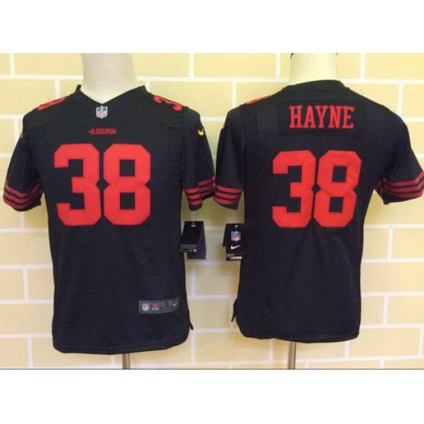 Youth San Francisco 49ers #38 Jarryd Hayne Black Alternate 2015 NFL Nike Game Jersey