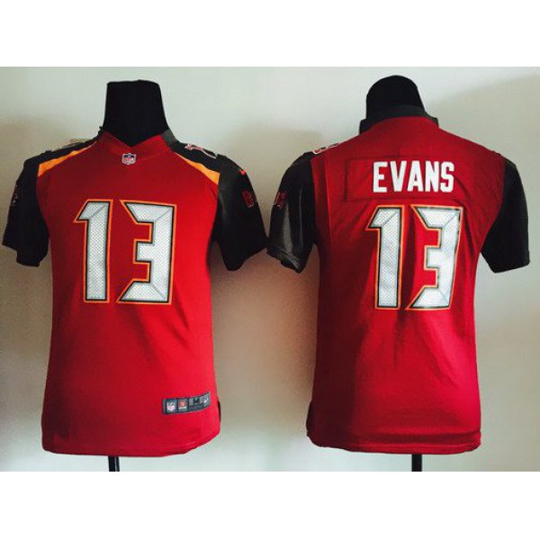 Youth Tampa Bay Buccaneers #13 Mike Evans Red Team Color NFL Nike Game Jersey