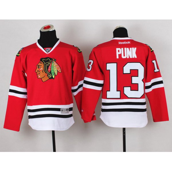 Chicago Blackhawks #13 CM Punk Red Kids Jersey