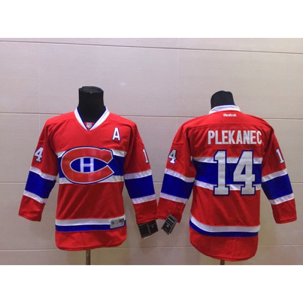 Montreal Canadiens #14 Tomas Plekanec Red Kids Jersey