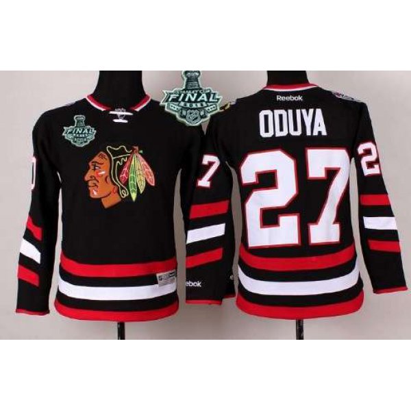 Youth Chicago Blackhawks #27 Johnny Oduya 2015 Stanley Cup 2014 Stadium Series Black Jersey