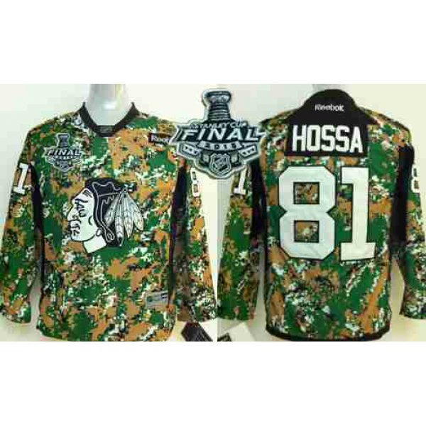 Youth Chicago Blackhawks #81 Marian Hossa 2015 Stanley Cup 2014 Camo Jersey