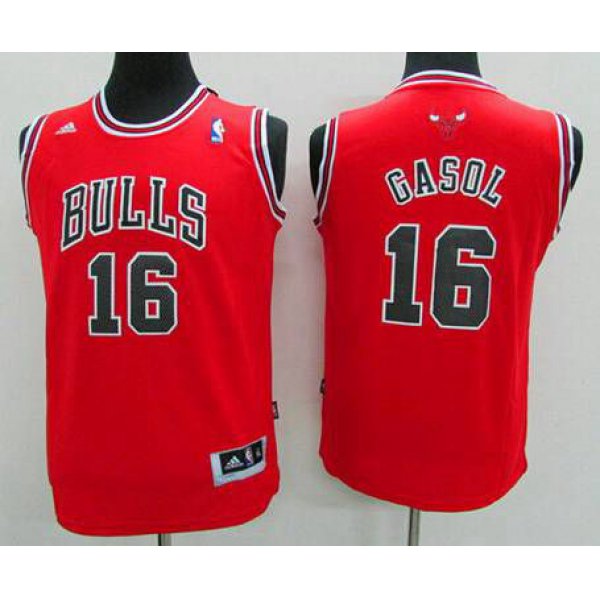 Youth Chicago Bulls #16 Pau Gasol Red Jersey