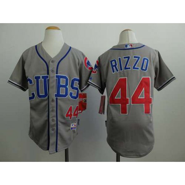 Youth Chicago Cubs #44 Anthony Rizzo 2014 Gray Jersey