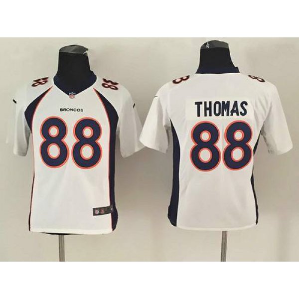 Youth Denver Broncos #88 Demaryius Thomas 2013 Nike White Game Kids Jersey