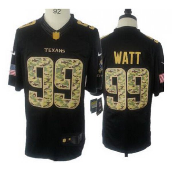 Youth Houston Texans #99 J.J. Watt Nike Salute To Service Black Limited Jersey