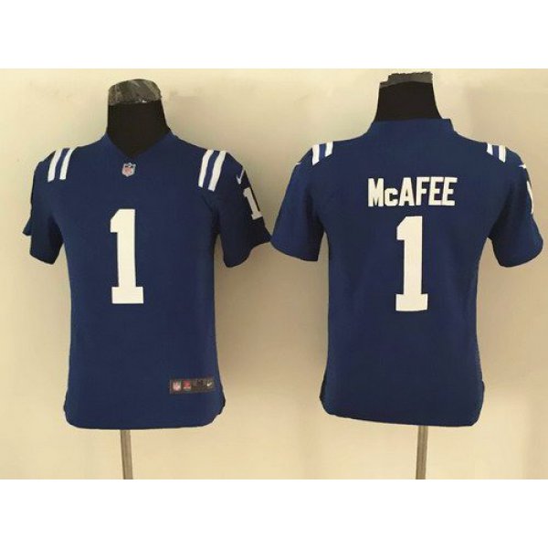 Youth Indianapolis Colts #1 Pat McAfee Nike Blue Game Jersey