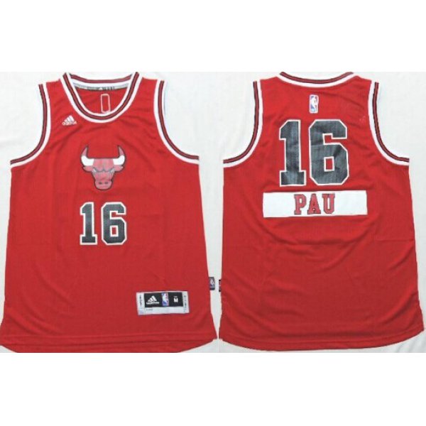 Chicago Bulls #16 Pau Gasol 2014 Christmas Day Red Kids Jersey