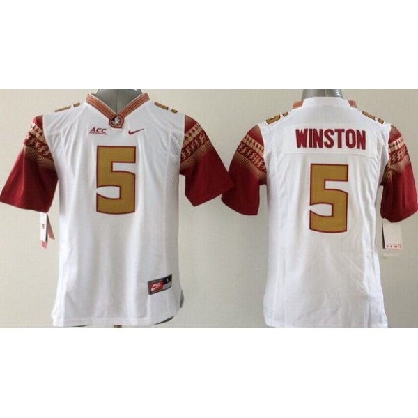 Florida State Seminoles #5 Jameis Winston 2014 White Limited Kids Jersey