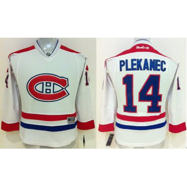 Montreal Canadiens #14 Tomas Plekanec White Kids Jersey