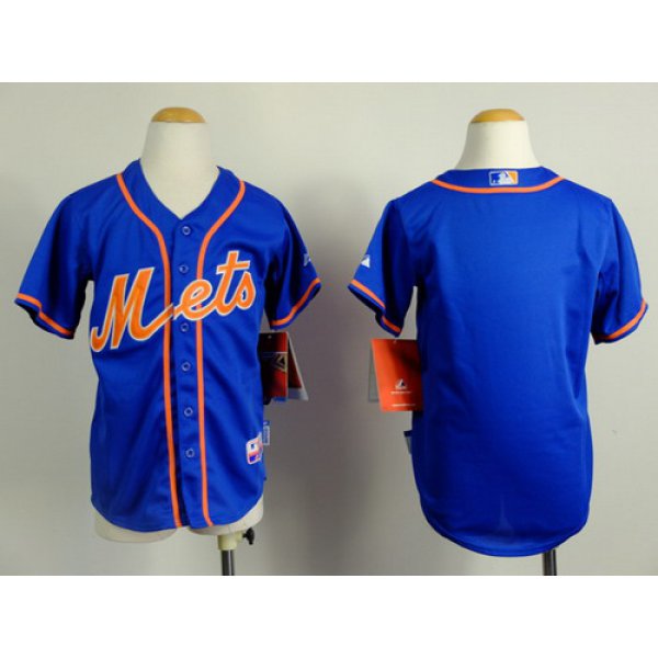 New York Mets Blank Blue Kids Jersey