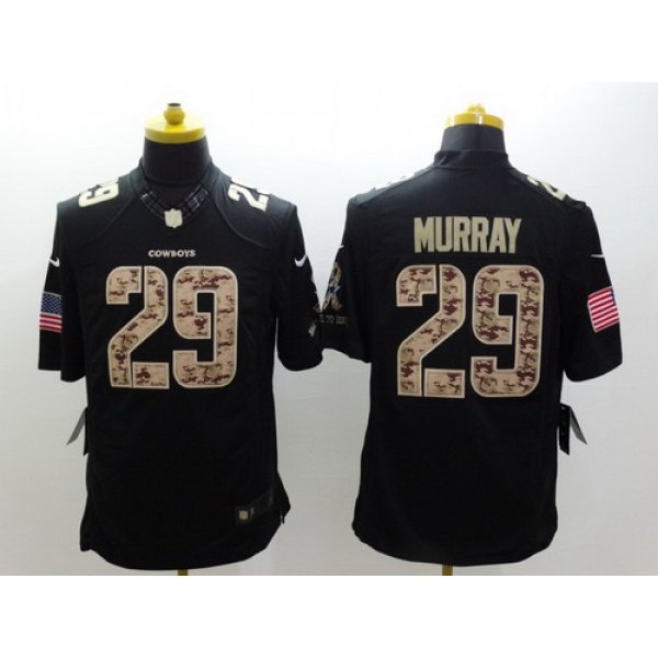 Nike Dallas Cowboys #29 DeMarco Murray Salute to Service Black Limited Kids Jersey