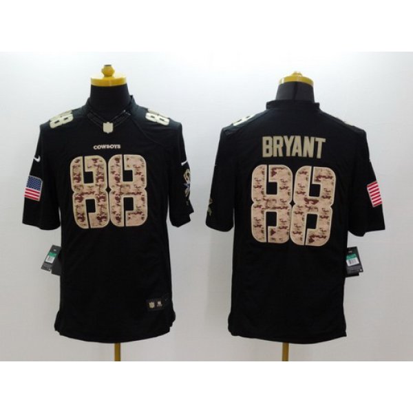 Nike Dallas Cowboys #88 Dez Bryant Salute to Service Black Limited Kids Jersey