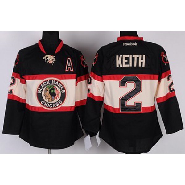 Chicago Blackhawks #2 Duncan Keith Black Third Kids Jersey