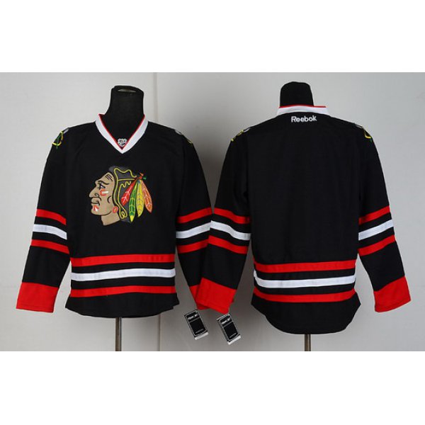 Chicago Blackhawks Blank Black Kids Jersey