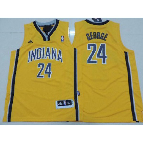 Indiana Pacers #24 Paul George Yellow Kids Jersey