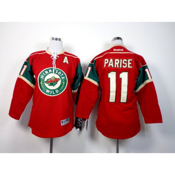 Minnesota Wild #11 Zach Parise Red Kids Jersey