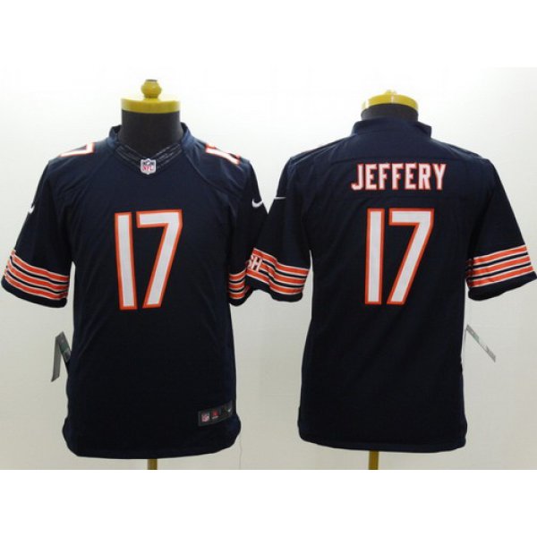 Nike Chicago Bears #17 Alshon Jeffery Blue Limited Kids Jersey