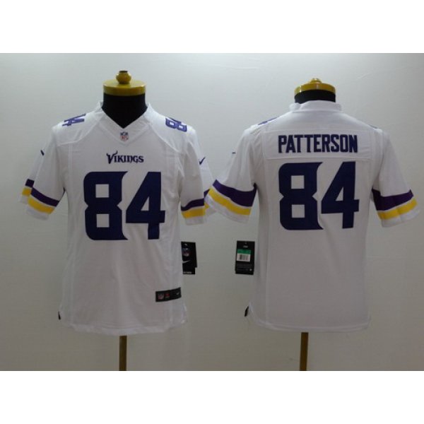 Nike Minnesota Vikings #84 Cordarrelle Patterson 2013 White Limited Kids Jersey