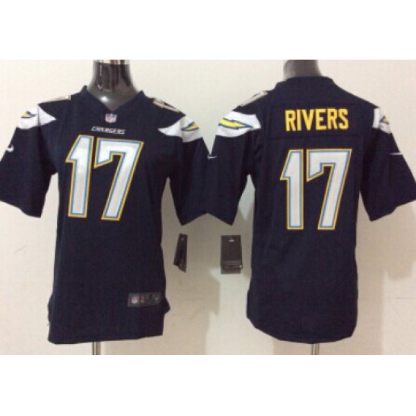 Nike San Diego Chargers #17 Philip Rivers 2013 Navy Blue Game Kids Jersey