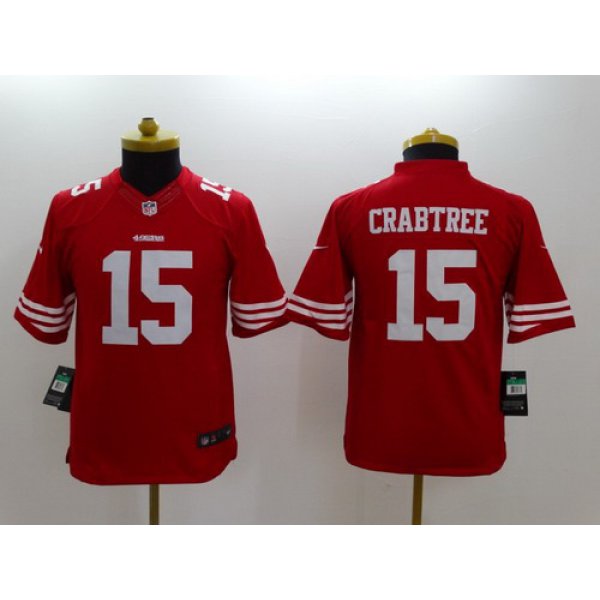 Nike San Francisco 49ers #15 Michael Crabtree Red Limited Kids Jersey