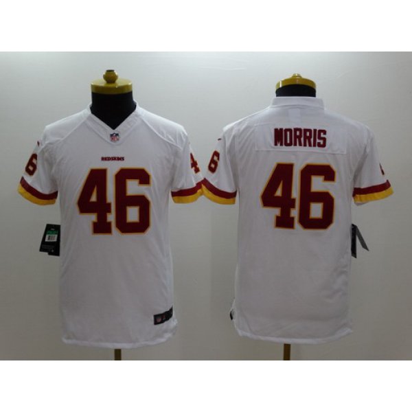 Nike Washington Redskins #46 Alfred Morris White Limited Kids Jersey