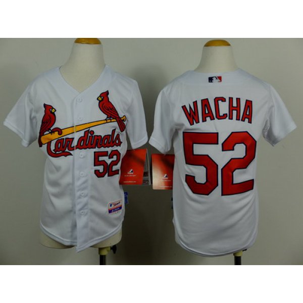 St. Louis Cardinals #52 Michael Wacha White Kids Jersey