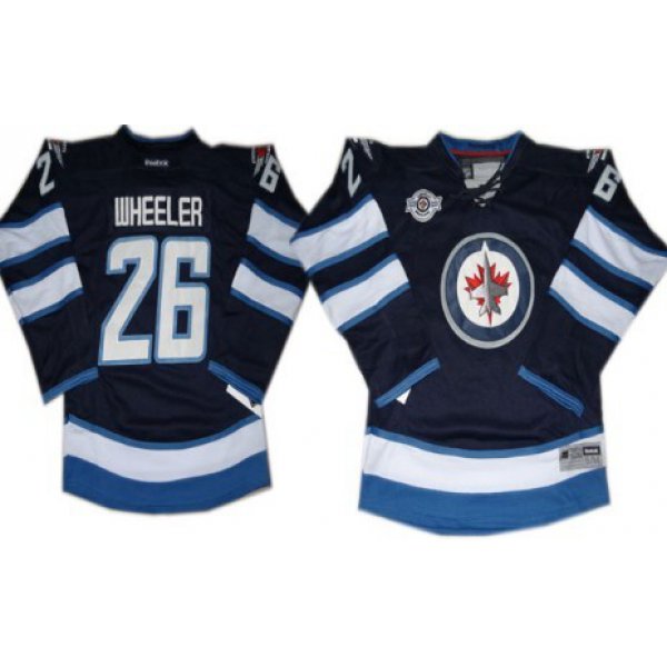 Winnipeg Jets #26 Blake Wheeler Navy Blue Kids Jersey