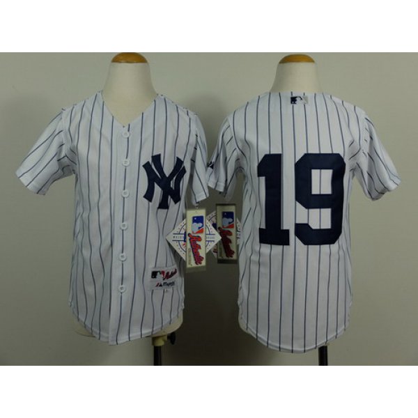 New York Yankees #19 Masahiro Tanaka White Kids Jersey