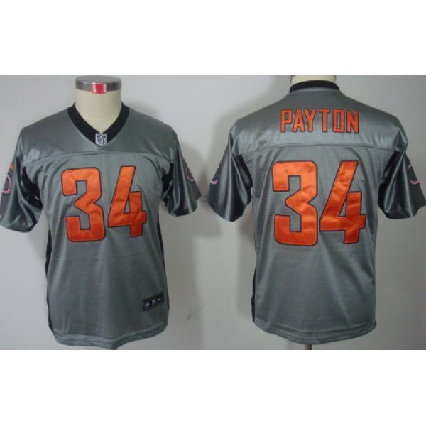 Nike Chicago Bears #34 Walter Payton Gray Shadow Kids Jersey