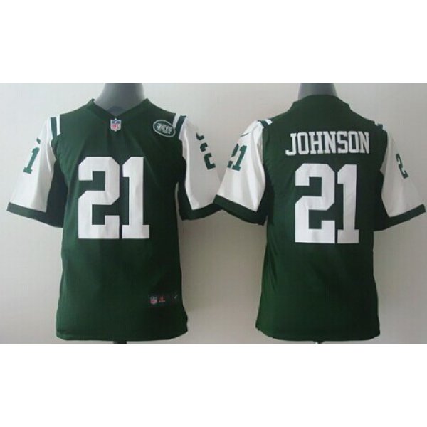 Nike New York Jets #21 Chris Johnson Green Game Kids Jersey
