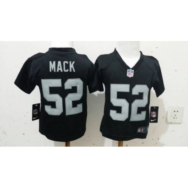 Nike Oakland Raiders #52 Khalil Mack Black Toddlers Jersey